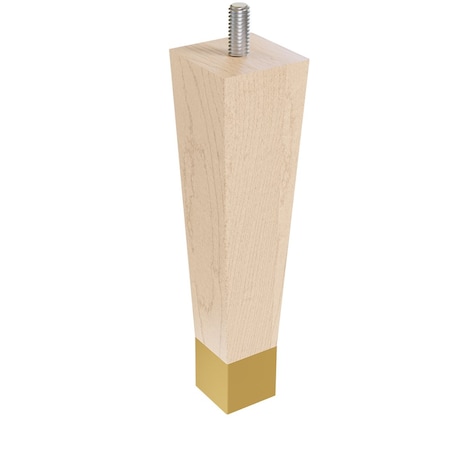 Designs Of Distinction 6" Square Tapered Leg with bolt and 1" Warm Bronze Ferrule - Hardwood 01241006MAWB6